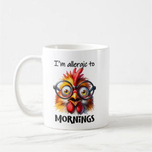 Taza De Café Pollo divertido por la mañana.