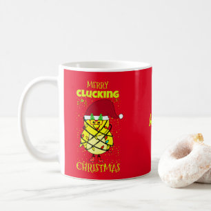 Taza De Café Pollo festivo navideño festivo personalizado