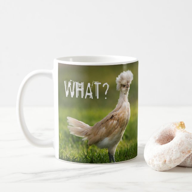 Taza De Café Pollo polaco divertido (Con donut)