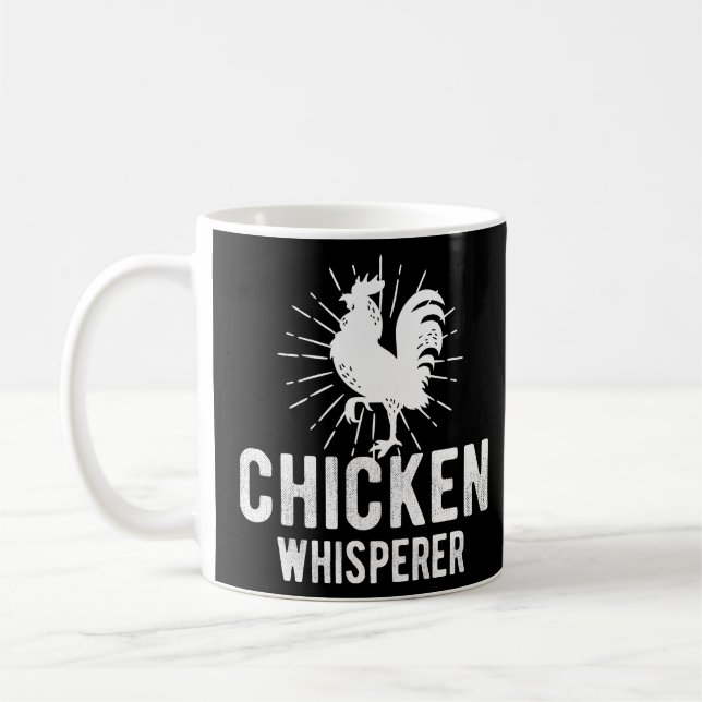 Taza De Café Pollo Whisperer Funny Farm Chicken Face Farming (Izquierda)