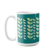 Pollos acuarelas y hojas