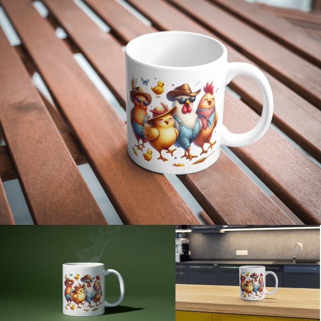 Taza De Café Pollos divertidos para su amante del pollo (Subido por el creador)
