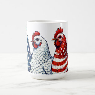 Taza De Café Pollos patrióticos