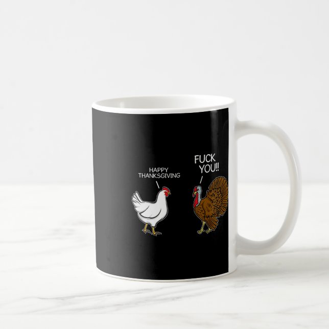 Taza De Café Pollos Turquía mes Chiste Humor Diversión Thanksgi (Derecha)