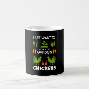 Taza De Café Pollos Y Jardinería