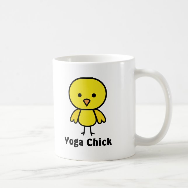 Taza De Café Polluelo de la yoga (Derecha)