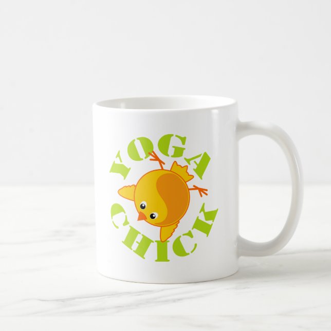 Taza De Café Polluelo de la yoga (Derecha)