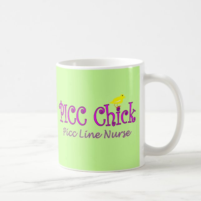 Taza De Café Polluelo de PICC---LÍNEA inserción NurseGifts de (Derecha)