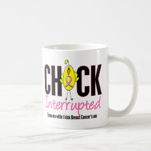 Taza De Café Polluelo del cáncer de pecho interrumpido
