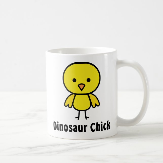 Taza De Café Polluelo del dinosaurio (Derecha)