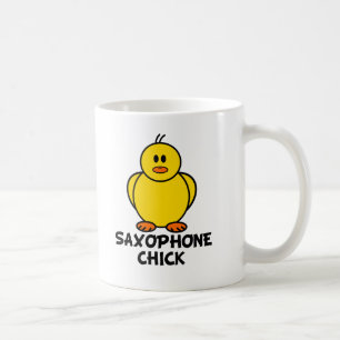 Taza De Café Polluelo del saxofón