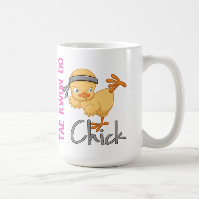Taza De Café Polluelo del Taekwondo (Derecha)