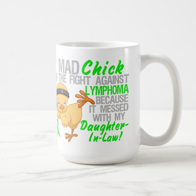 Taza De Café Polluelo enojado ensuciado con linfoma de la nuera (Derecha)