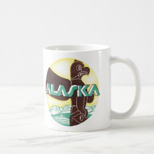 Taza De Café Polo Totémico de Viaje Vintage de Alaska Águila Pá