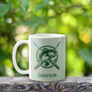 Taza De Café Polo y pescado verde personalizado