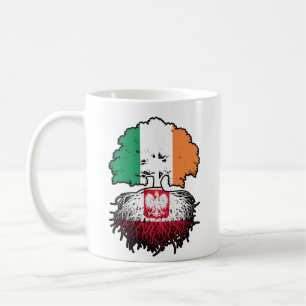 Taza De Café Polonia Bandera de raíces polacas irlandesas
