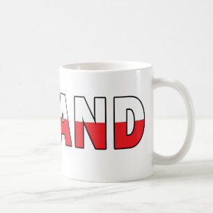 Taza De Café Polonia en colores de bandera polaca
