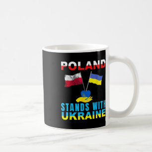 Taza De Café Polonia está con Ucrania Bandera ucraniana polaca