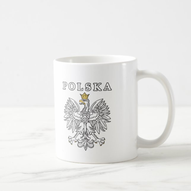 Taza De Café Polska con águila polaca (Derecha)