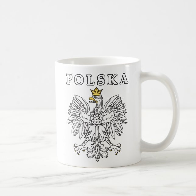 Taza De Café Polska con águila polaca (Derecha)