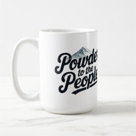 Taza De Café "Polvo para el pueblo" retro snowboard y esquí