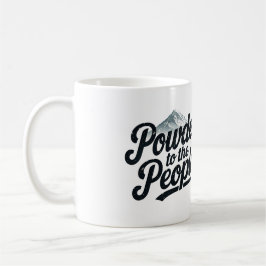 Taza De Café "Polvo para el pueblo" retro snowboard y esquí