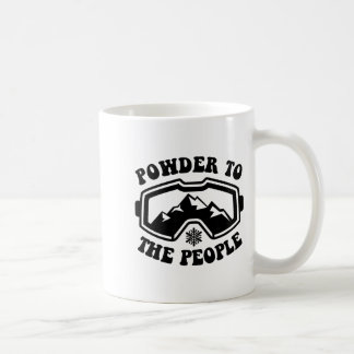 Taza De Café Polvo para la gente que esquía deportes de inviern