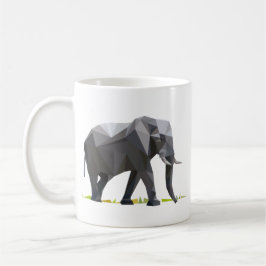 Taza De Café polygon art triangle elephant graphic