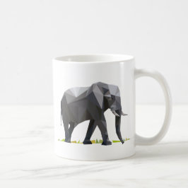 Taza De Café polygon art triangle elephant graphic