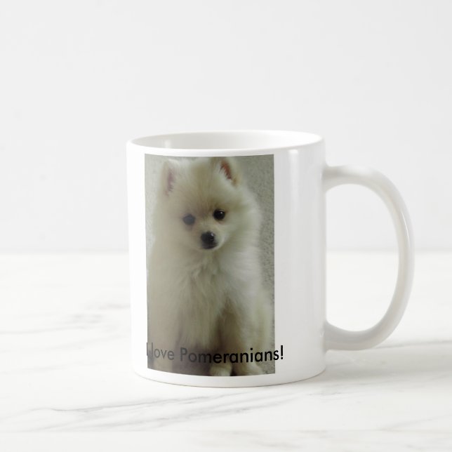 Taza De Café ¡pom, amo Pomeranians! (Derecha)