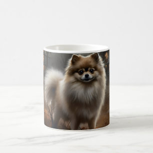 Taza De Café Pomerania de Halloween de Terror