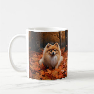 Taza De Café Pomerania en otoño las hojas caídas inspiran