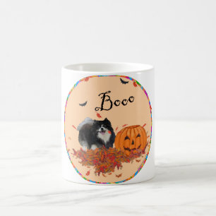 Taza De Café Pomerania negra Halloween