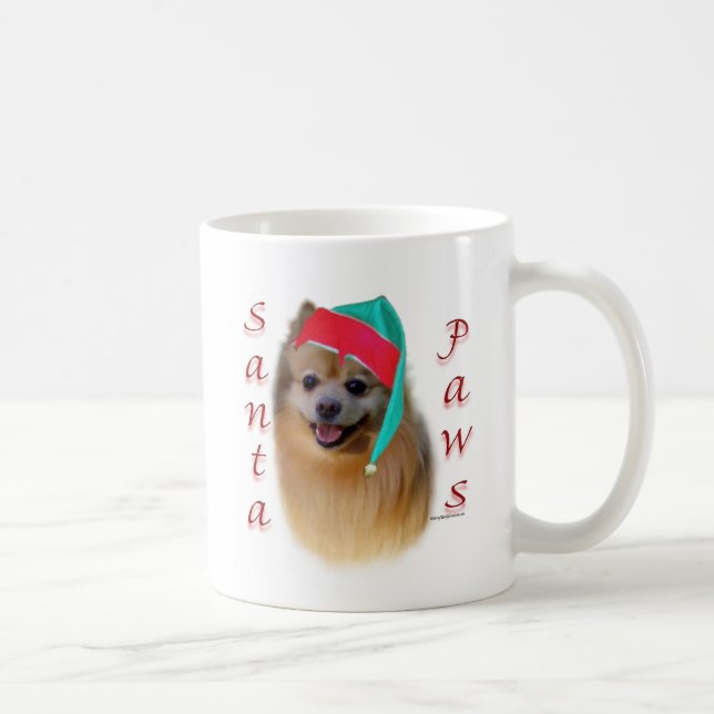 Taza De Café Pomerania Santa Paws (Derecha)