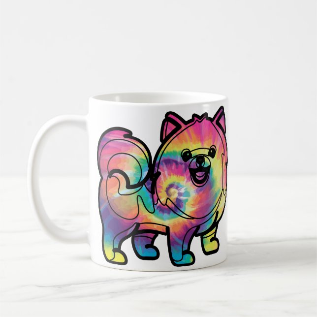 Taza De Café Pomerania Tie Dye (Izquierda)
