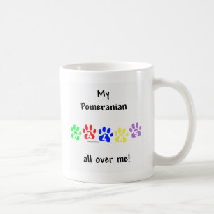 Taza De Café Pomeranian camina por todo mí