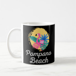 Taza De Café Pompano Florida Beach Tropical Flamingo