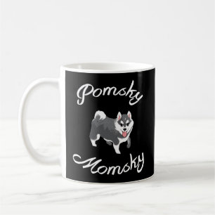Taza De Café Pomsky Momsky Mascota Pomsky Mommy