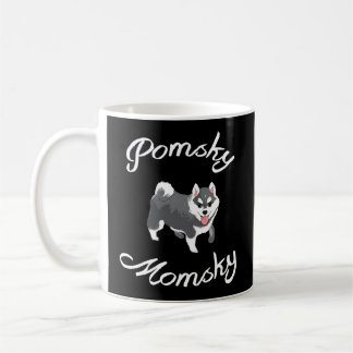 Taza De Café Pomsky Momsky Mascota Pomsky Mommy