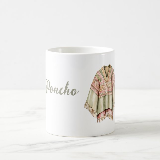 Taza De Café Poncho Rosa Aguacate Menta (Centro)