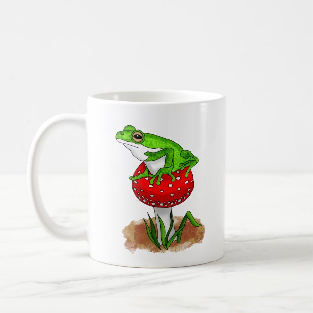 Taza De Café Poner a Froggy con él | Rana divertida (Izquierda)