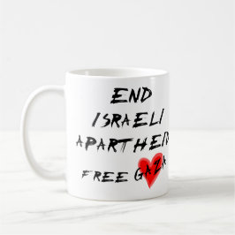 Taza De Café Poner fin al Apartheid israelí en Gaza