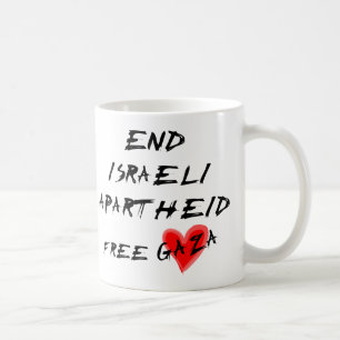 Taza De Café Poner fin al Apartheid israelí en Gaza