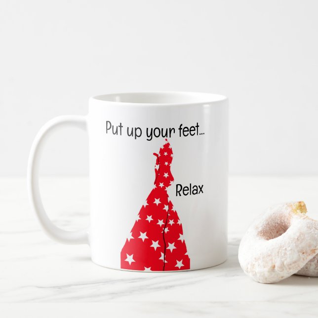Taza De Café Ponga los pies arriba Relax Mug (Con donut)