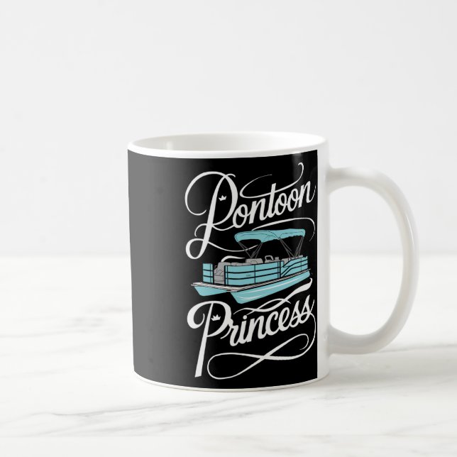 Taza De Café Pontoon Boat Women Boating Princess Party  (Derecha)