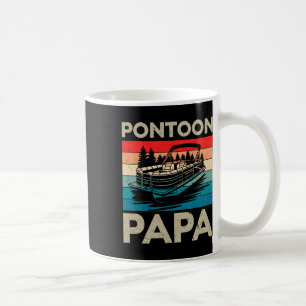Taza De Café Pontoon Papa Recto Capitán Bote Pontoon Dueño Papá