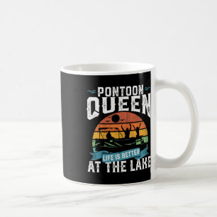 Taza De Café Pontoon Queen Funny Boating Lake Pontooning Mujere