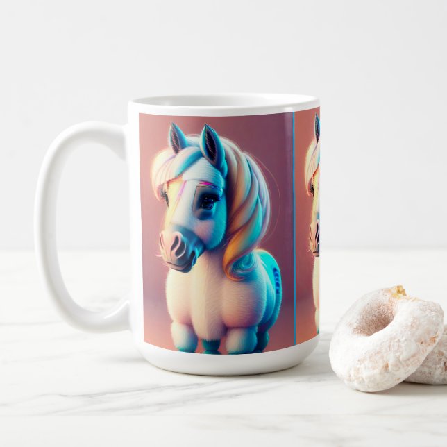 Taza De Café Pony 3D Spirit (Con donut)
