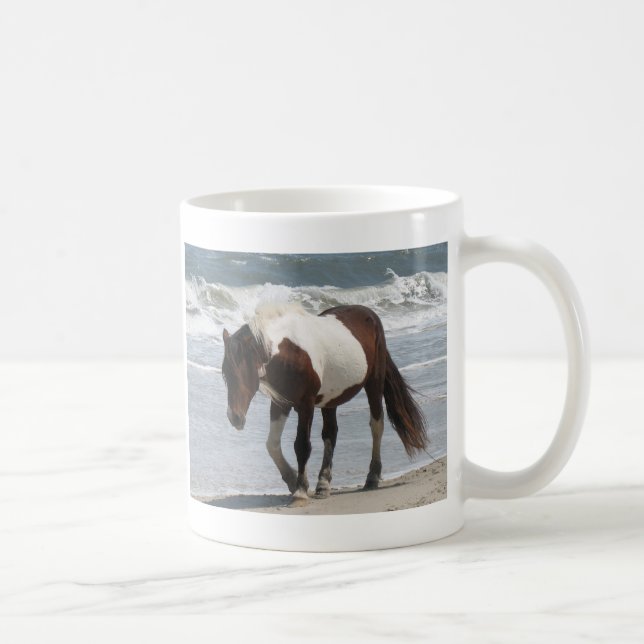 Taza De Café Pony de la isla de Assateague (Derecha)