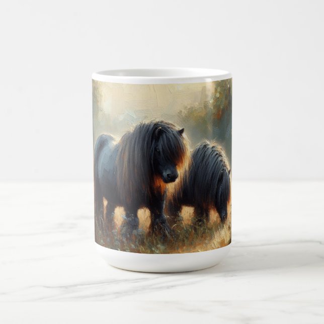 Taza De Café Pony de Shetland (Café Mug No3) Conjunto de seis S (Centro)